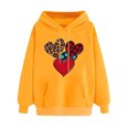 thumbnail image 2 of Clothes Women Womens Summer Clothes Ndbuld Women's Print Winter Hoodie Pullover Tops Long Sleeved Comfortable Sweatshirt ,Yellow,S, 2 of 5