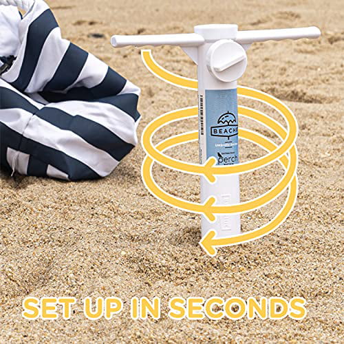 Safe Stand for Strong Winds Beachr Beach Umbrella Sand Anchor 2 Pack One Size Fits All