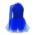 thumbnail image 2 of SiiRoh Girls Shiny Sequin Ballet Tulle Skirted Leotard Jazz Dance Outfit One Piece Jumpsuit Gymnastics Bodysuit Blue 16, 2 of 4
