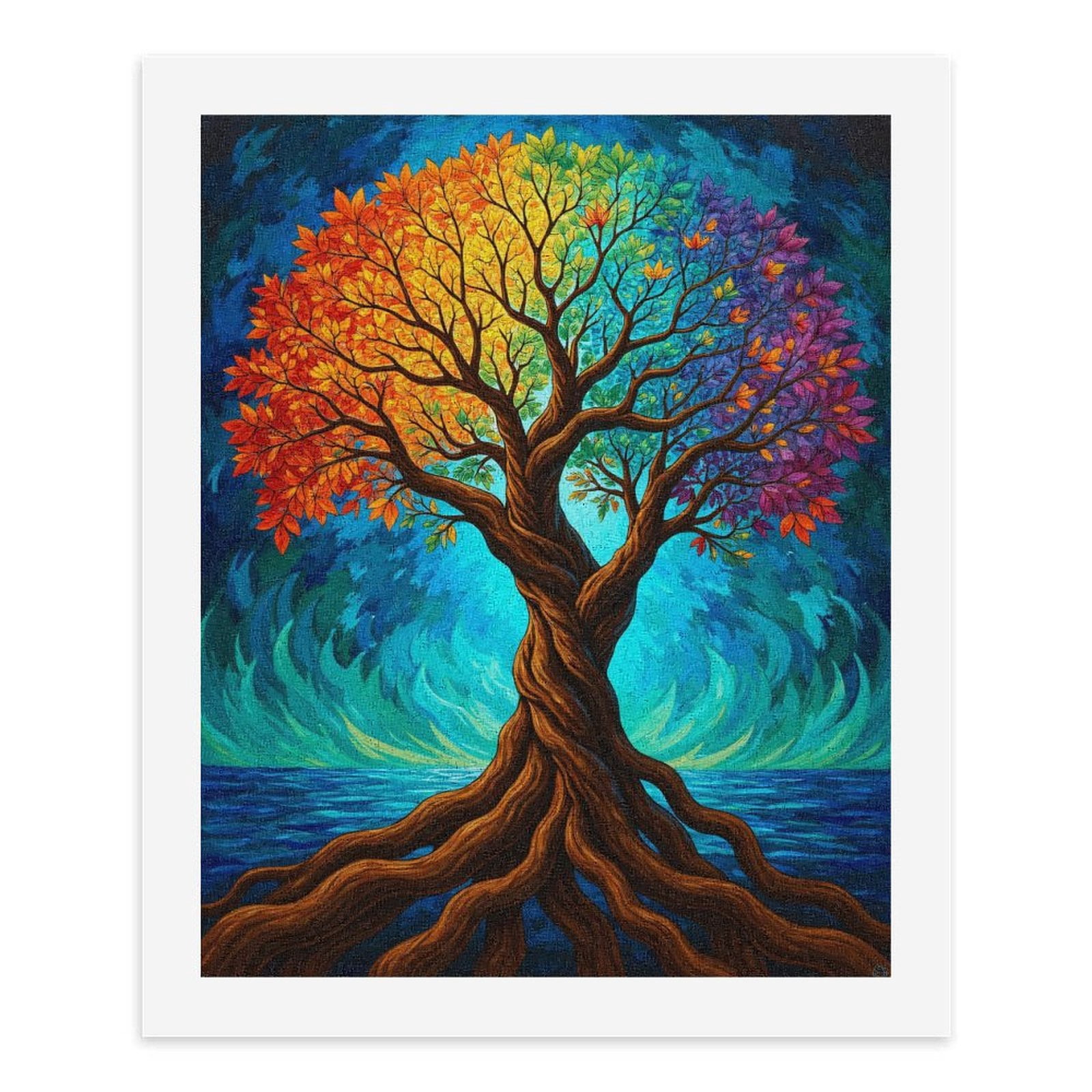 Paint by Numbers Kit for Adults, Colorful Tree Of Life Painting Paint by Numbers, Easy Paint by Numbers Kit for Adults Beginner, DIY Adult Paint by Number Kits on Canvas, Home Decor