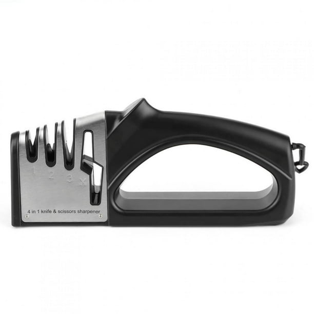 Afilador de cuchillos de ángulo fijo 4 en 1 para el hogar, 4 etapas, accesorio de cocina