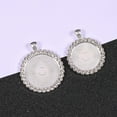 thumbnail image 3 of ELAYARD 10Pcs Bezel Pendant Bases Alloy Crystal Round for Custom Jewelry Projects Handmade Enthusiasts, 3 of 8