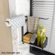 thumbnail image 5 of Organizador de fregadero, escurridor de paños de cocina para uso en pared y encimera para cocina o baño, diseño de fondo hueco, escurridor extraíble, soporte de esponja de acero inoxidable, diseño, 5 of 5