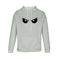 thumbnail image 5 of LpwkSSA Graphic Print Hoodie for Men Casual Long Sleeve Solid Color Pullover Drawstring Hooded Sweatshirt with Fornt Pocket Casual Sports Hoodie Gray L, 5 of 5