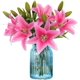 thumbnail image 1 of 6 piezas de látex de imitación de flor de lirio, decoración para fiesta de boda familiar con flores realmente táctiles (rosa), 1 of 5