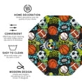 thumbnail image 4 of Bingfone Vintage Balls Leather Drinks Coasters with Set of 6,Suitable for Home Kitchen,Coffee Cup Coasters Home Gift, 4 of 9