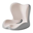 thumbnail image 2 of Cojín de respaldo de asiento de espuma viscoelástica, cómodo y práctico para el hogar, la oficina y el coche. Antideslizante. Gris beige, 2 of 9