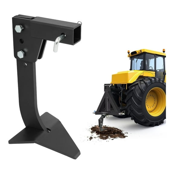 Hitch Mounted Ripper Compatible with 2" Receiver Adapters CAT 0 CAT 1 Tractors Trenching Subsoiler Black Steel Powder Coated