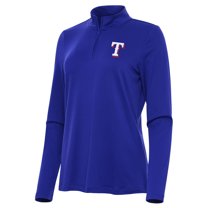 Women's Antigua Royal Texas Rangers Reprocess Quarter-Zip Top