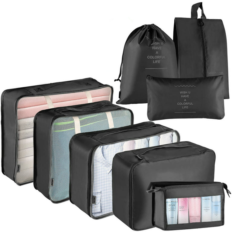 8pcs Travel Organiser Packing Bags Travel Packing Cubes Set for