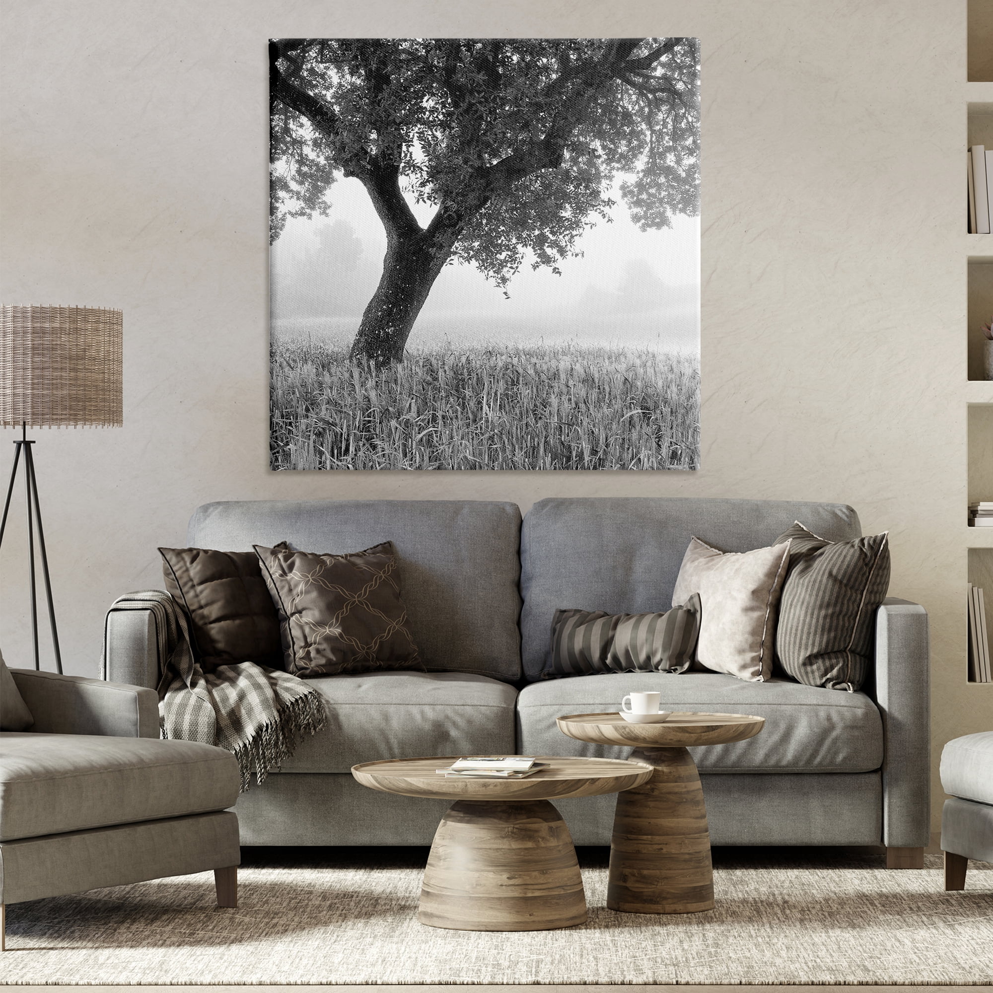 Stupell Industries Tuscan Morning Scenery Landscape & Nature Photography Wrapped Canvas Art Print Wall Art, 36 x 36