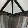 thumbnail image 3 of Kozyard Polycarbonate  12 ft. W x 10 ft. D Top Aluminum Permanent Edward Gazebo (Gray), 3 of 7