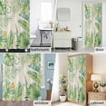 thumbnail image 5 of Shower Curtain Bathroom Set Tropical Monstera Leaves on Linen Waterproof Fabric Shower Curtains with Grommets&Hooks, Watercolor Summer Plants Privacy Bath Curtain for Bathtub 60x72in, 5 of 9