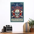 thumbnail image 2 of Florida, Skull and Crossbones (12x18 Aluminum Art, Indoor Outdoor Metal Sign Decor), 2 of 5