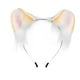 thumbnail image 1 of Diadema con orejas de gatito de peluche para mujer y niña, aro para el pelo con orejas de animal para escenario Amarillo, 1 of 7