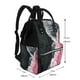 thumbnail image 2 of Easygdp Pink White Ocean Waves para Bolsa de Bebé de Gran Capacidad con Múltiples Bolsillos, Bolsa de Pañales para Padres, Bolsa de Viaje Organizada y Elegante, 2 of 6