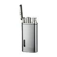 thumbnail image 2 of Windproof Lighter Metal Lighter Men's Gift Inflatable Lighter Gold Black Silver 6.9x3cm, 2 of 5