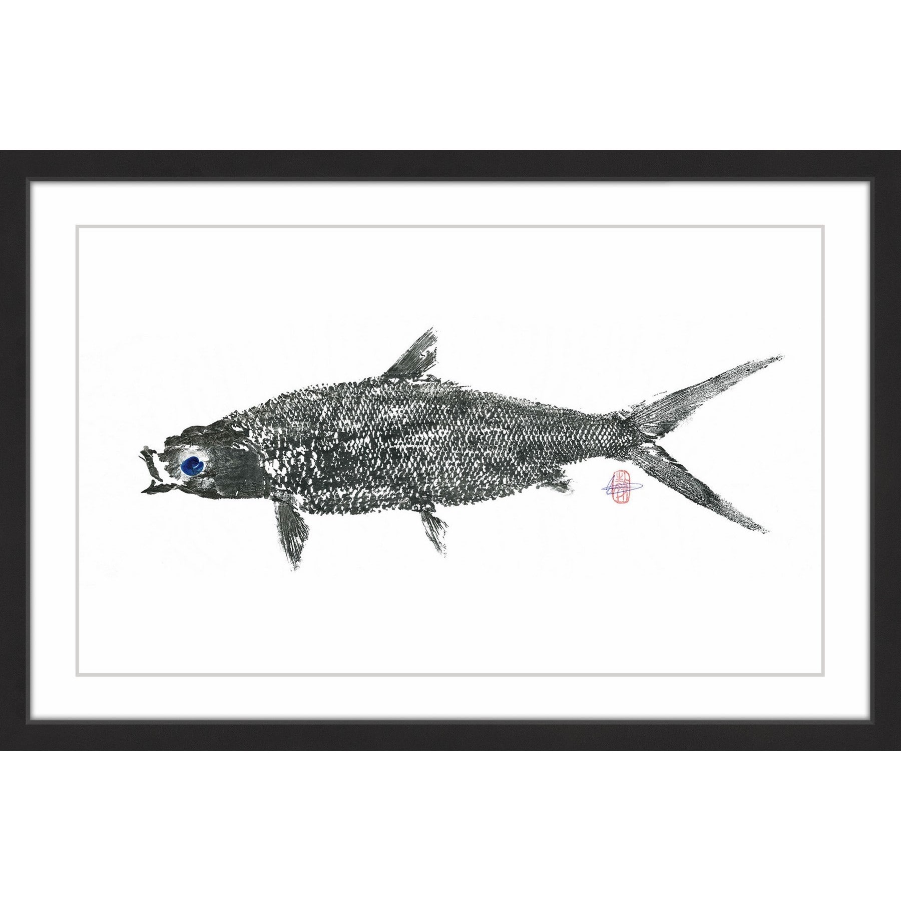 Marmont Hill 'Milk Fish' Framed Painting Print