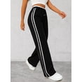 thumbnail image 4 of Women'S Track Pants Loose Straight Leg Jogging Sweatpants Warm-Up Sports Black S, 4 of 8