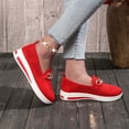 thumbnail image 6 of YOUYEDIAN Womens Orthopedic Shoes Arch Support Slip on Non Slip Tennis Shoes Wide Width Knitted Mesh Stretch Walking Shoes Soft 2026 New Orthopedic Shoes (Red), 6 of 7