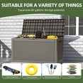 thumbnail image 6 of Uforic 60 Gallon Resin Deck Box,Outdoor Rattan Storage Box,Weatherproof, Lockable, Light Brown, 6 of 10