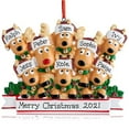 thumbnail image 4 of Famyfamy Christmas Tree Decorations Personalized Reindeer Family of 2, 3, 4, 5, 6, 7 and 8 Christmas Tree Ornament 2021 - Cute Deer Holiday Gift Year Durable 2021 Family Ornament (Family of 8), 4 of 10