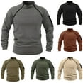 thumbnail image 2 of Qingpeng Pullover T Shirts for Men Solid Round Neck Long Sleeve Shirt Casual Slim Top, 2 of 4