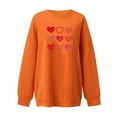 thumbnail image 3 of Chemise à Manches Longues Femme Décontractée Manches Longues Col Rond Hauts Chemises Amples Blouse Imprimé Saint-Valentin Chandail en Molleton Graphique Manches Longues Chemises Femme Hauts Col Montant pour Femme, 3 of 6