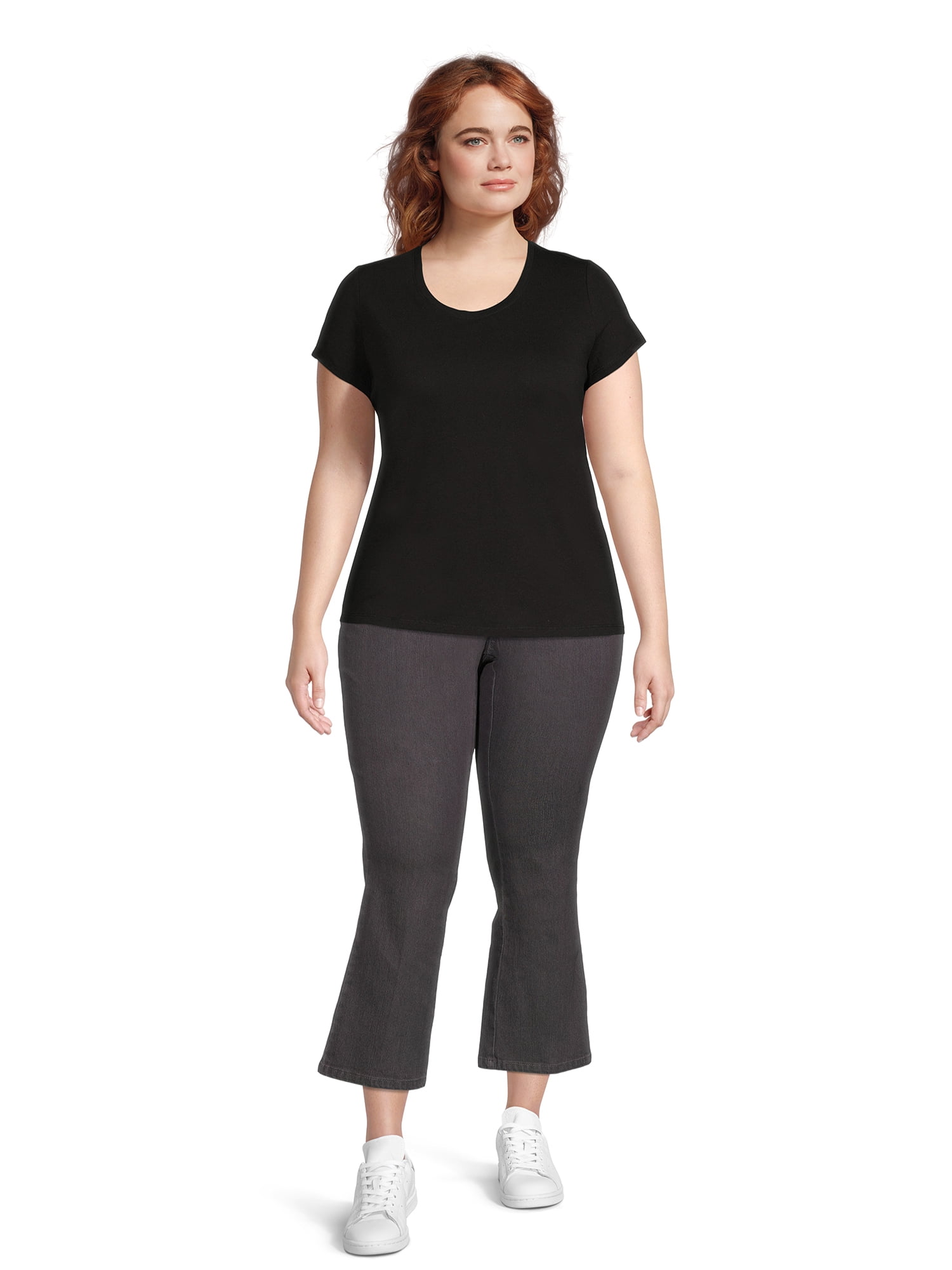 JMS Just My Size by Hanes Women’s Plus Size Pull-On Stretch Denim Bootcut Jeggings