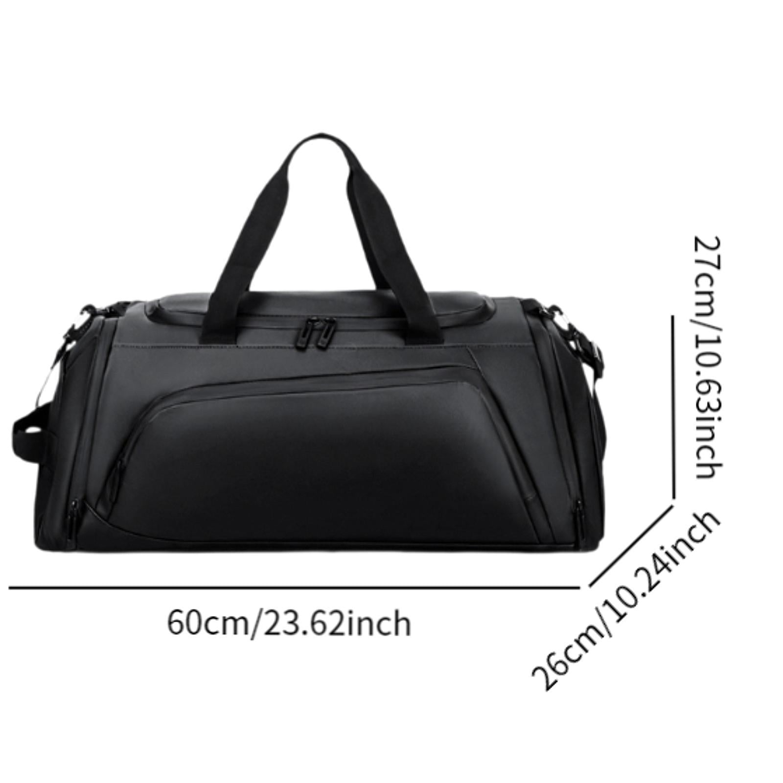 Baoblaze Travel Duffle Bag Luggage Bag Sports Gym Bag Oxford Cloth Men Women Shoulder Bag Carry on Overnight Bag for Sports Gym Travel Black