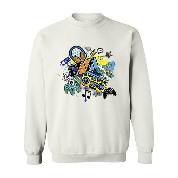 Cool From The 80's Sweatshirt Men -Image by Shutterstock, Male Small