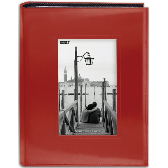Pioneer Sewn Frame Photo Album 7"X9" -Red