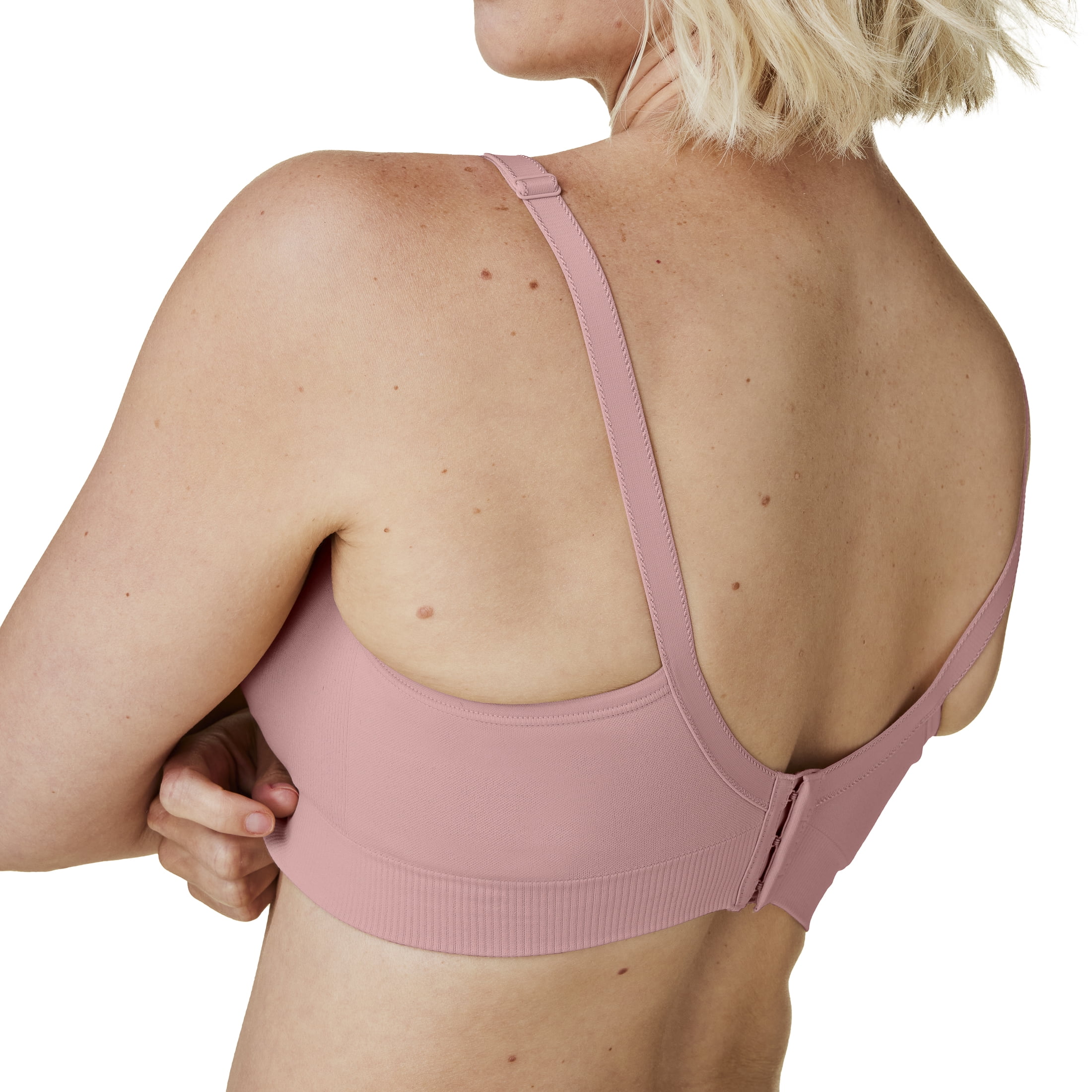 BRAVADO! DESIGNS Sustainable Nursing Bra | Body Silk Seamless | Dusted Peony | L