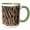Green/White, variant on 3drose, Bold Modern Faux Gold and Black Zebra Stripes Pattern, 15oz Mug