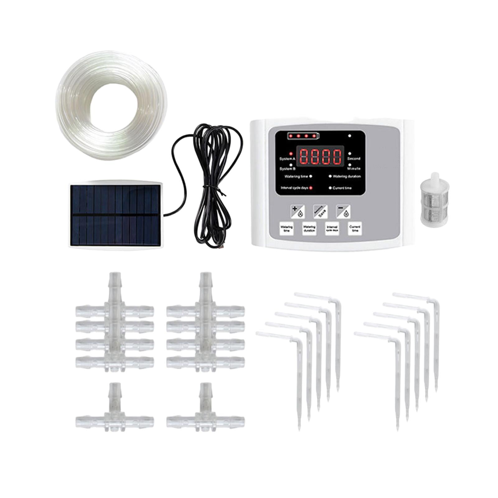 Automatic Watering System with Timer, DIY Automatic Drip Irrigation for Vacation, Potted Plant, Watering, Plants Single Pump Gray