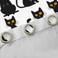 thumbnail image 4 of Homewish Funny Black Cat Curtains Pack of 2 (42x84 Each) for Teens, Cartoon Kitten Lover Curtains Blackout, Kawaii Cute Animal Bedroom Curtains, Curtains Blackout Home Decor, 4 of 6