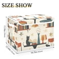 thumbnail image 5 of Yayeee Collapsible Cube Storage Bin with Lid Fabric Closet Decorative Basket with Handles, Cats Reading Pattern, 5 of 7