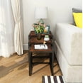 thumbnail image 5 of Nesting Table Set of 3 Side Tables, Modern Coffee Stacking End with Metal Frame，Brown, 5 of 5