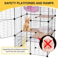 thumbnail image 4 of Btidfty 3 Tiers Indoor Cat Enclosures with Hammock And Bed Cat Wire Kennel Crate Diy Enclosure Pet Playpen Cat Crate Exercise Extra Place Ideal for 1-3 Cats, 4 of 9