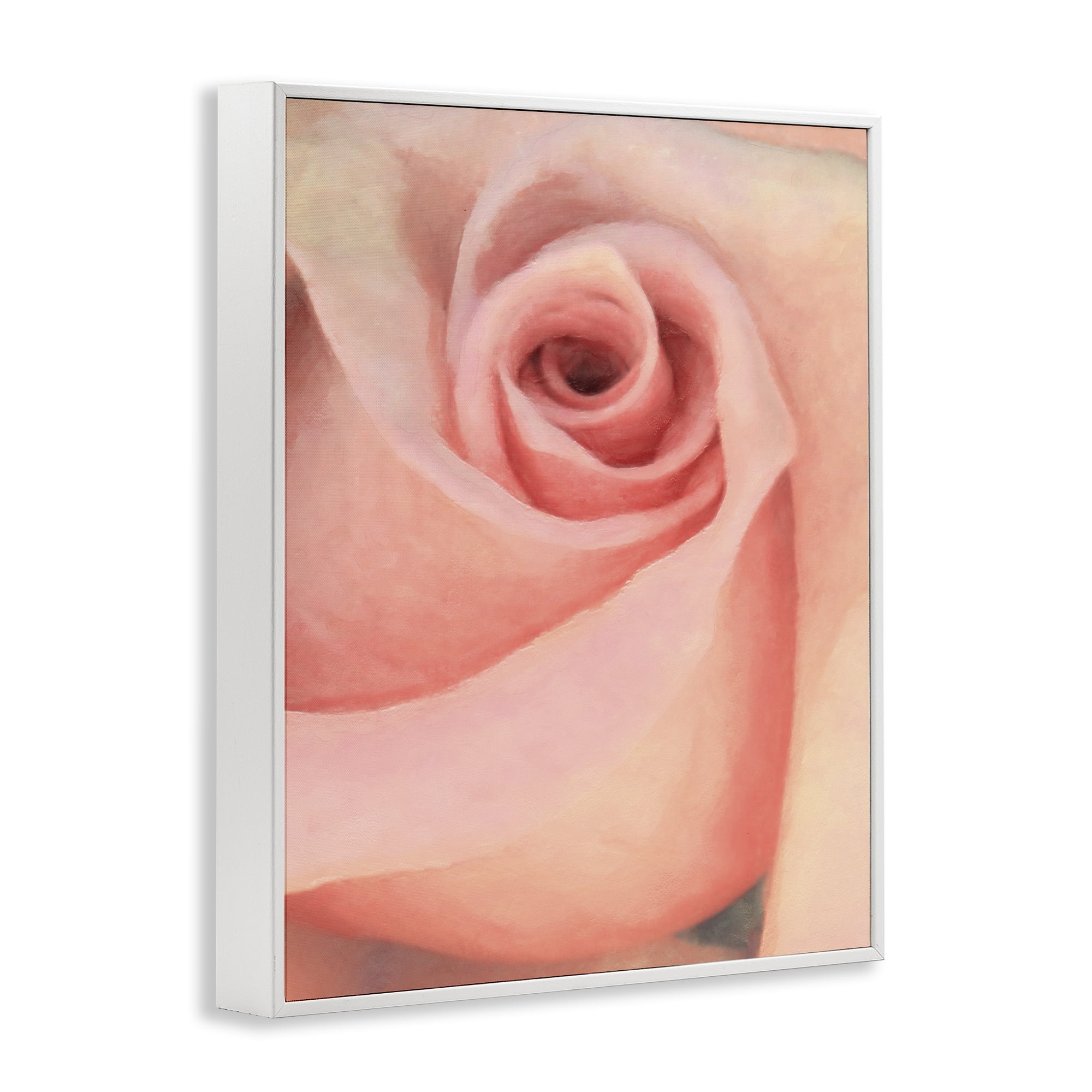 Stupell Industries Spiral Rose Anther Botanical & Floral Painting White Framed Art Print Wall Art, 16 x 20