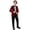 Red, variant on Toddler Boy Velvet Formal Suit 5 Piece Outfit Dress Shirt Jacket Pants and Bowtie for Wedding Events (Red, 12-18 Months)