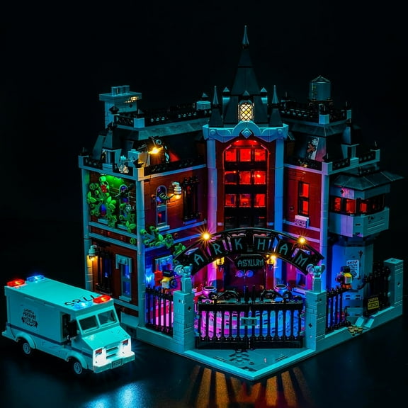 Upgraded Led Light Kit Compatible with Lego Arkham Asylum Building Set, Lights Decoration Compatible with Lego 76300 (Model Not Included)