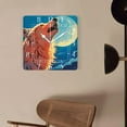thumbnail image 4 of 10 Inch Wall Clock Battery Operated Silent Clock Decorative for Office, Kitchen, Outdoor, Living Room，Wolf Howling At The Full Moon Cute, 4 of 4