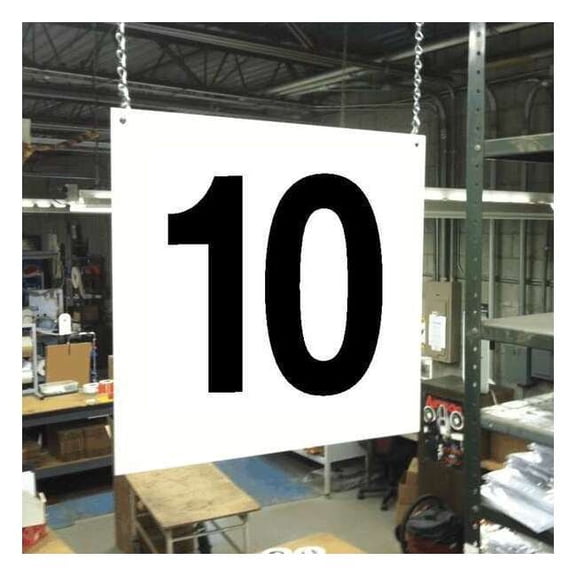 Stranco Hanging Aisle Sign,Legend 10 HPS-FS1212-10
