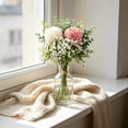 thumbnail image 5 of MMJ Artificial Flowers Bouquet Hydrangea Baby Breath Faux Silk Floral Home Wedding Vase Decor 14.57x7.87in, 5 of 6