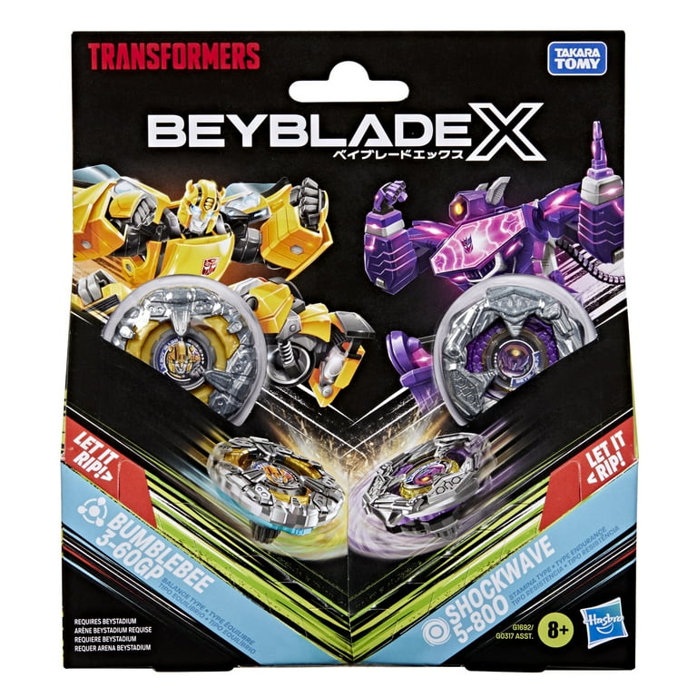 Beyblade X and Transformers Collab, Bumblebee 3-60GP vs. Shockwave