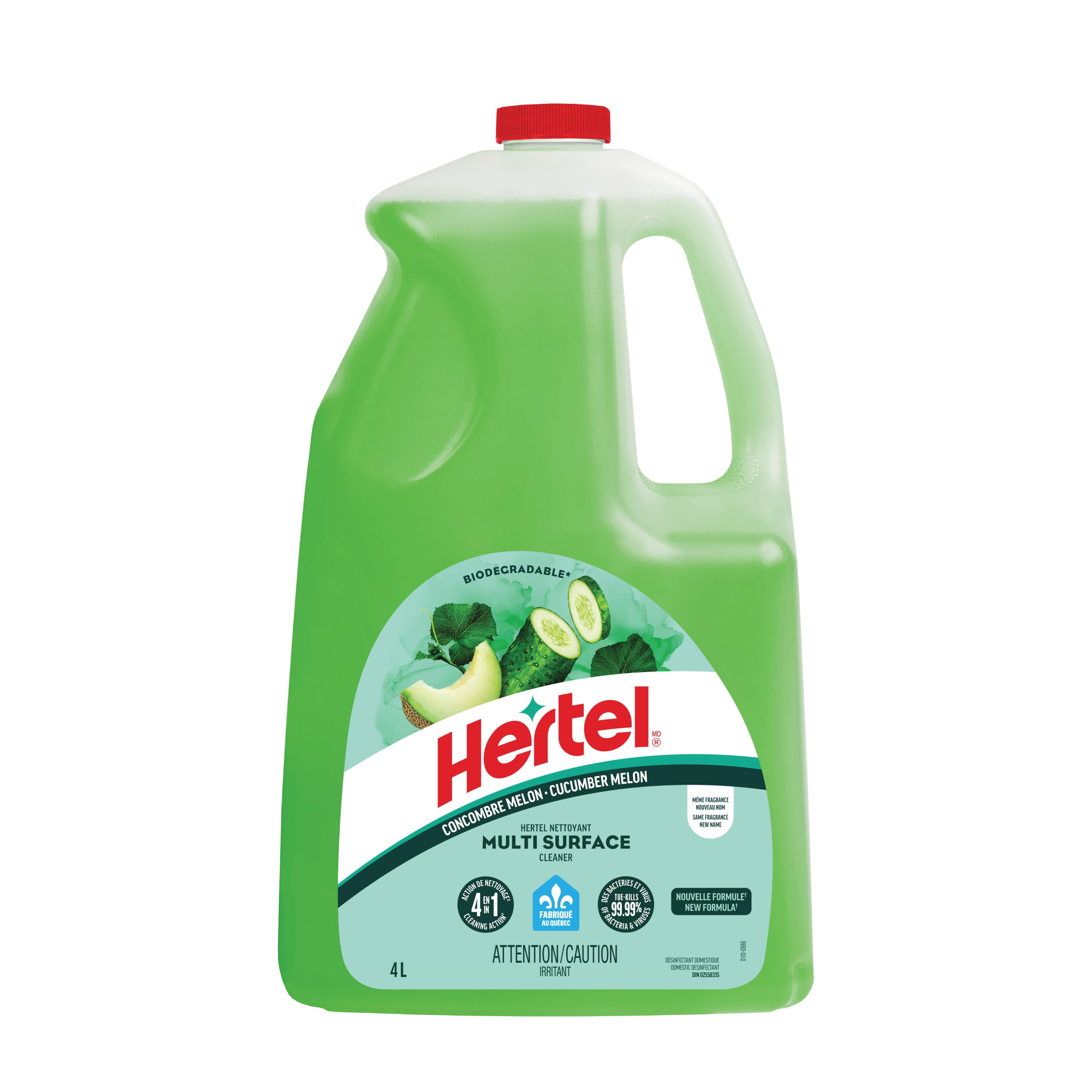 Hertel Multi-surface cleaning disinfectant dilutable, Cucumber melon, 4L