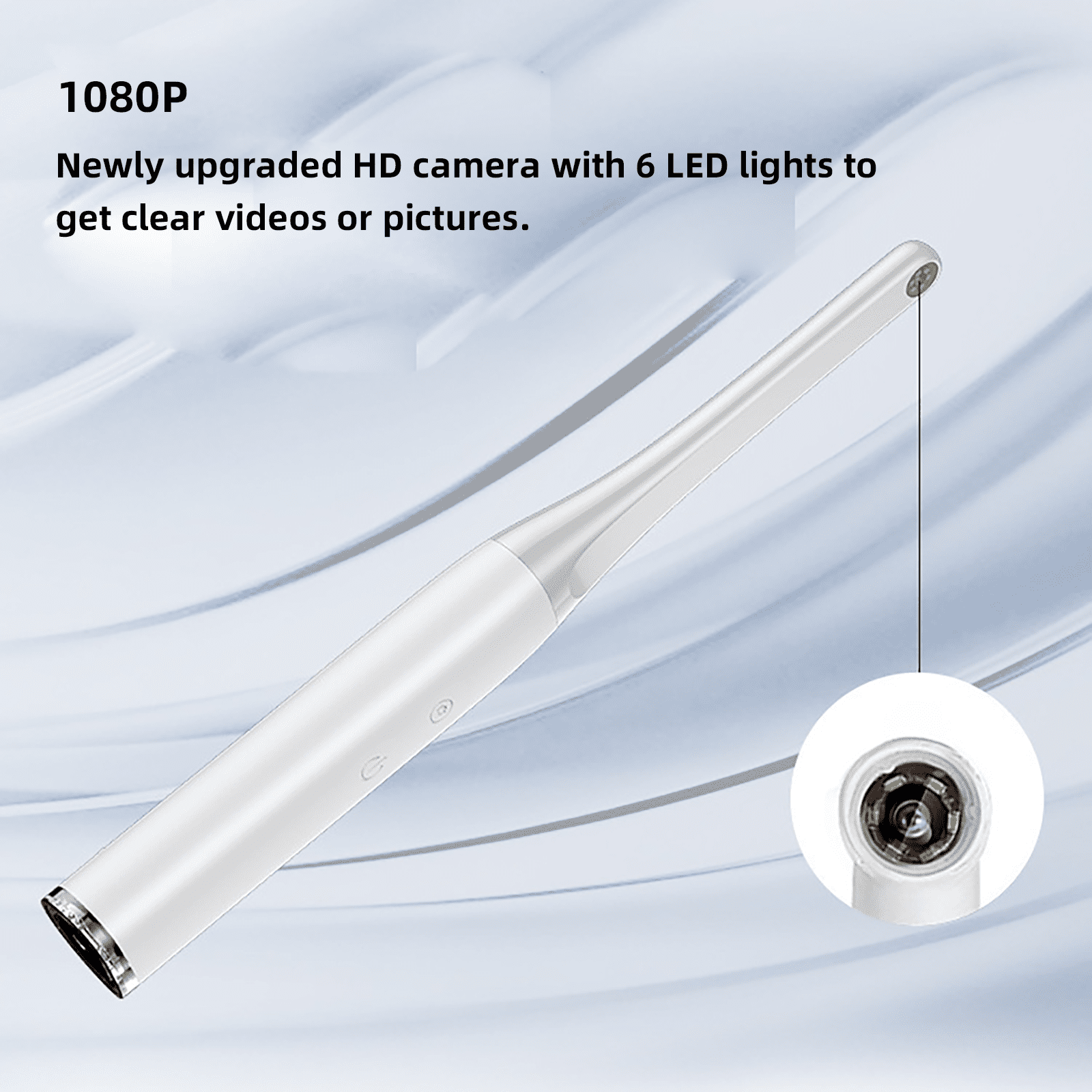 Intraoral Camera Endoscope with Lights, HD Borescope Inspection Compatible with Device Visual Endoscope Camera,for Individuals and Pet