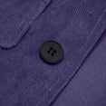 thumbnail image 6 of COSFO Solid Men's Jacket Blazer Corduroy Purple Casual Coat Lapel Collar Slim Single Breasted with Pocket Vintage Outerwear Jackets, 6 of 9