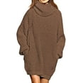 thumbnail image 1 of LAICAIW Robe Chandail Longue Ample à Col Roulé Oversize pour Femmes, 1 of 7